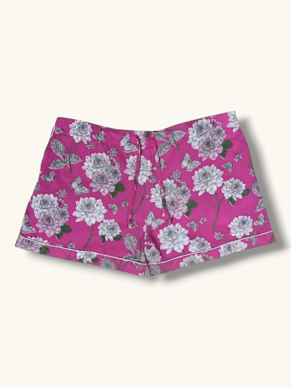 MAHOGANY Shorts Pink Floral Butterfly Pajama Loungwear 100% Cotton Coquette XL